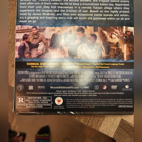 🌟3 for30🌟Miracle at St. Anna (DVD, 2009, bilingual) a film by Spike Lee SEALED - Picture 4 of 7